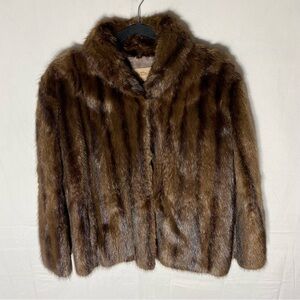 Vintage Walk Rite Brown Fur Coat L